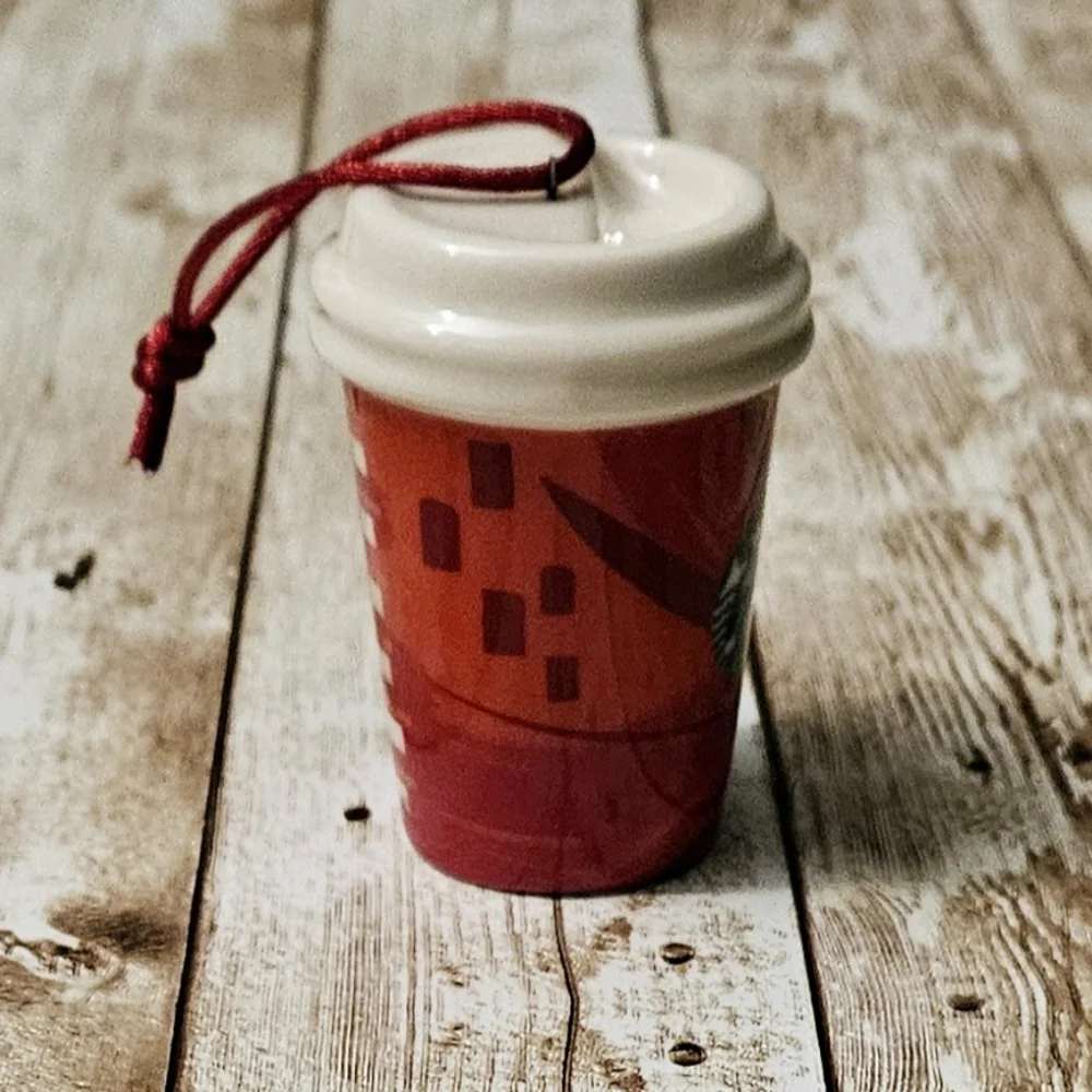 Starbucks Porcelain Red Cup Ornament